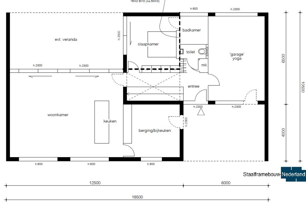Moderne kubistische villa M122 vloer 1 