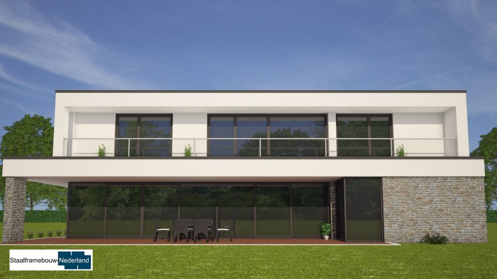 Moderne kubistische villawoning met grote garage 4